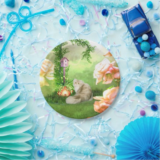 Assiettes En Carton Chat mignon (Fête)