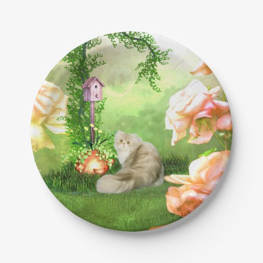 Assiettes En Carton Chat mignon (Devant)