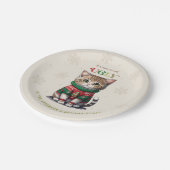 Assiettes En Carton Chat mignon Fête de Sweat (Angle)