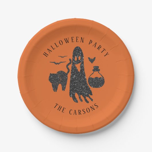 Assiettes En Carton Chat mignon tendance Ghost Poison Bouteille Chats (Devant)