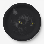 Assiettes En Carton Chat noir (Devant)