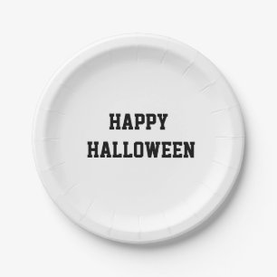 Assiettes En Carton Chat noir effrayant Halloween Sorcière Citrouille