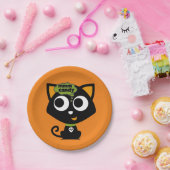 Assiettes En Carton Chat noir Mmm Candy Halloween (Fête)