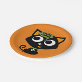 Assiettes En Carton Chat noir Mmm Candy Halloween (Angle)
