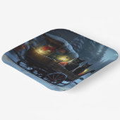 Assiettes En Carton Chat noir Snowy Sleigh Ride Décor de Noël (Angulaire)