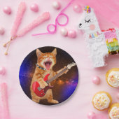 Assiettes En Carton Chat rock (Fête)