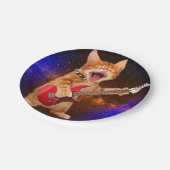 Assiettes En Carton Chat rock (Angle)