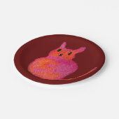 Assiettes En Carton Chat rose funky chaton mignonette (Angle)