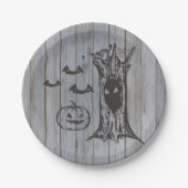 Assiettes En Carton Chat Rustique Éffrayant Halloween Costume Party (Devant)