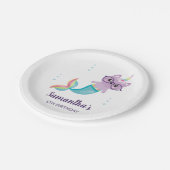 Assiettes En Carton Chat Sirène Unicorne sous la fête d'anniversaire d (Angle)