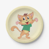 Assiettes En Carton Chat super (Devant)