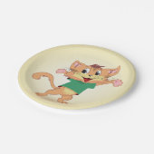 Assiettes En Carton Chat super (Angle)