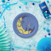 Assiettes En Carton Chat sur la lune  (Fête)