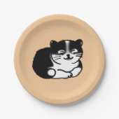 Assiettes En Carton chat tuxedo (Devant)