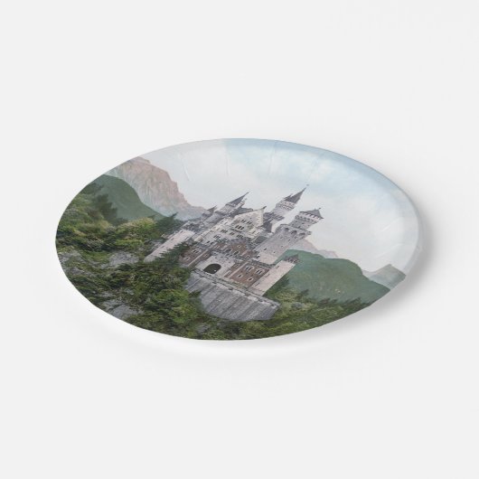 Assiettes En Carton Château allemand Fairytale (Angle)