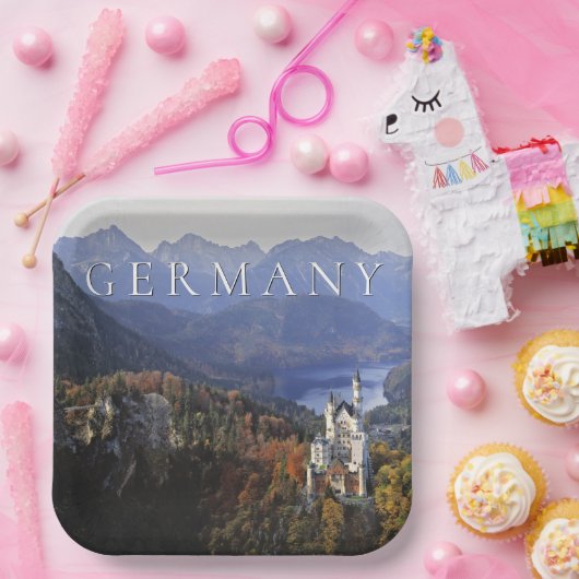 Assiettes En Carton Château de Neuschwanstein | Allemagne, Bavière (Fête)