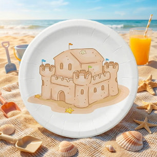 Assiettes En Carton Château de Sand