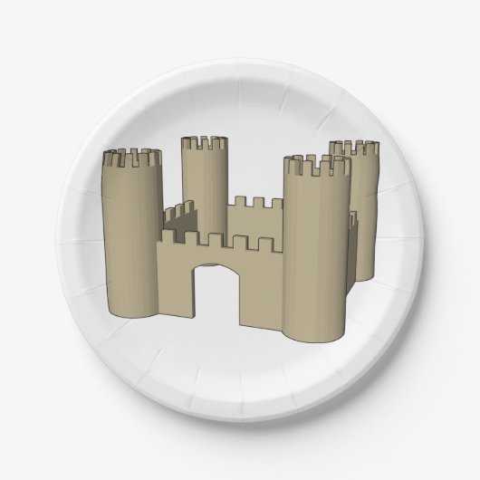 Assiettes En Carton Château ouvert (Devant)