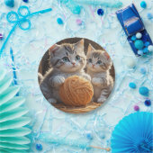 Assiettes En Carton Chatons (Fête)