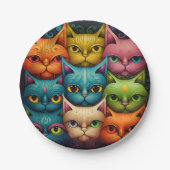Assiettes En Carton Chats (Devant)