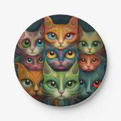 Assiettes En Carton Chats (Devant)