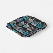 Assiettes En Carton Chats bleus (Angulaire)