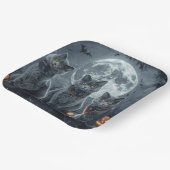 Assiettes En Carton Chats Bleus Russe Halloween Éffrayant (Angulaire)