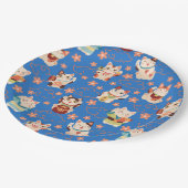 Assiettes En Carton Chats chanceux Maneki Neko (Angle)