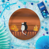 Assiettes En Carton Chats Citrouille Bougies Halloween (Fête)