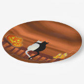 Assiettes En Carton Chats Citrouille Bougies Halloween (Angle)