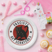Assiettes En Carton Chats contre les fascistes (Fête)