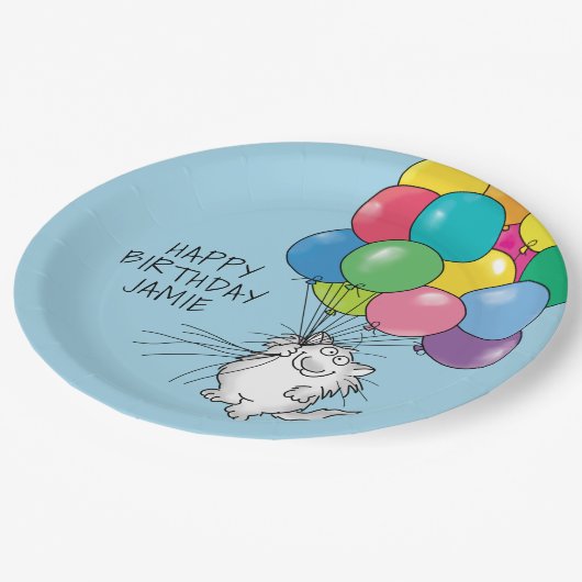 Assiettes En Carton CHATS D'ANNIVERSAIRE par Sandra Boynton Plaque en  (Angle)