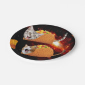 Assiettes En Carton Chats dans les tacos spatiaux (Angle)