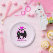 Assiettes En Carton Chats de la Saint-Valentin (Fête)