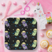 Assiettes En Carton chats de l'espace (Fête)