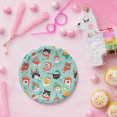 Assiettes En Carton Chats de Noël en Chandails de vacances Motif (Fête)
