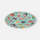 Assiettes En Carton Chats de Noël en Chandails de vacances Motif (Angle)