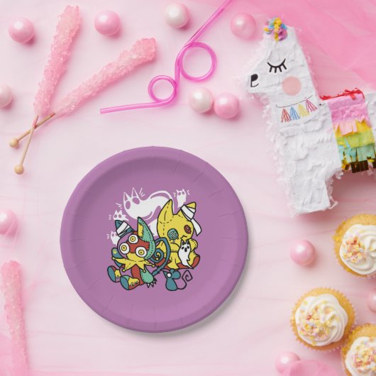 Assiettes En Carton Chats déplaisants Halloween Art : Paw-sitly Fright (Fête)