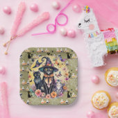 Assiettes En Carton Chats d'Halloween (Fête)