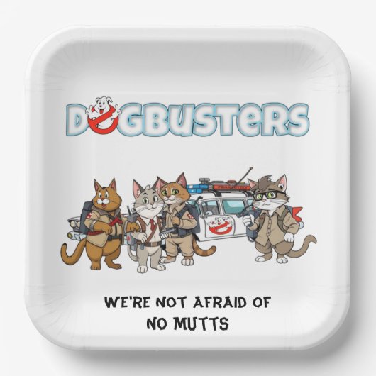 Assiettes En Carton Chats Dogbusters (Recto)