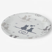 Assiettes En Carton Chats en amour Animaux modernes Silhouette Motif (Angle)