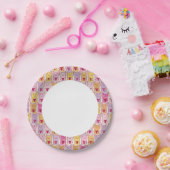 Assiettes En Carton Chats mignons aux coeurs amoureux (Fête)