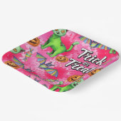 Assiettes En Carton Chats verts et chauves-souris volantes, par Natash (Angulaire)