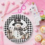 Assiettes En Carton Chauffeur de neige à Buffalo Noir (Fête)