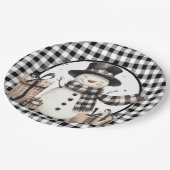 Assiettes En Carton Chauffeur de neige à Buffalo Noir (Angle)