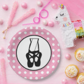 Assiettes En Carton Chaussons Bleu Noir En Pointe (Fête)