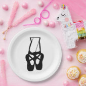 Assiettes En Carton Chaussons Bleu Noir En Pointe (Fête)