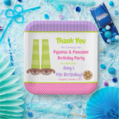 Assiettes En Carton Chaussons de chien Pyjamas & Pancakes Fête d'anniv (Fête)