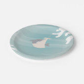 Assiettes En Carton Chaussure bébé de requin doux (Angle)