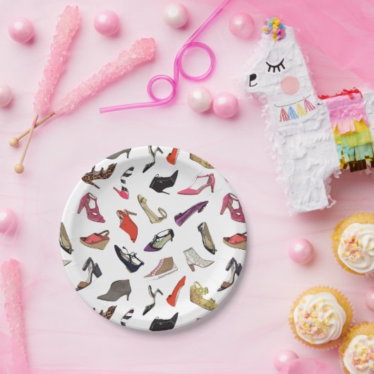 Assiettes En Carton Chaussure tendance Plaques en papier (Fête)